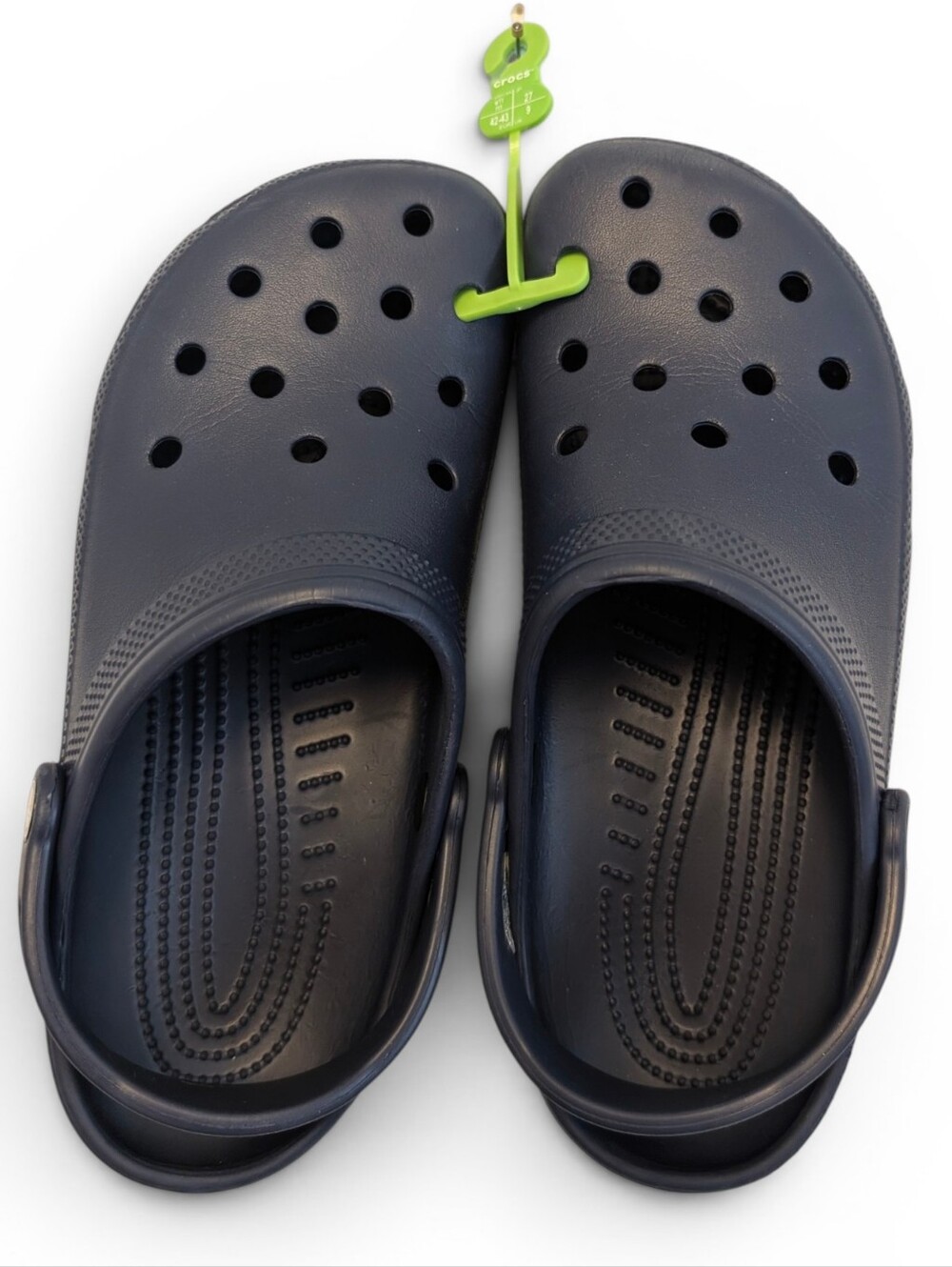 CROCS Classic Navy Blue Clogs 9M Lightweight Comfort Original Shoes